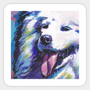 Samoyed dog art Bright colorful pop art Sticker